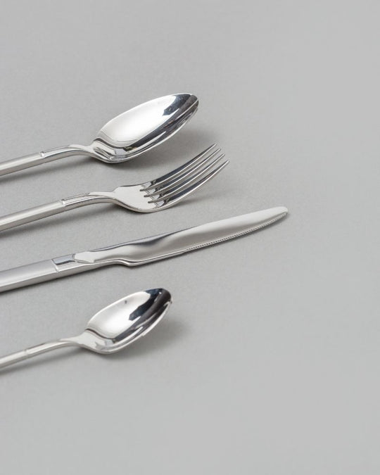 Kyro Cutlery Set Matt Silver (4 Pieces)
