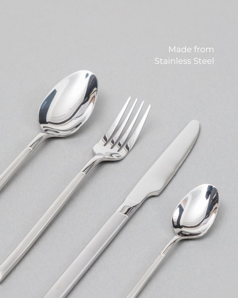 Kyro Cutlery Set Matt Silver (4 Pieces)