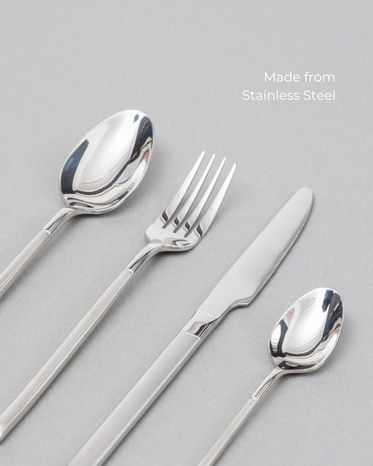 Kyro Cutlery Set Matt Silver (4 Pieces)
