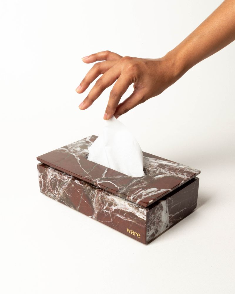Levànte Gravità Marble Tissue Box by Ware Innovations