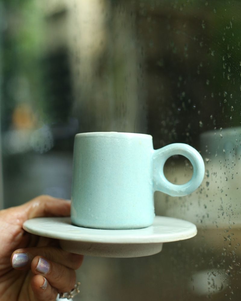 Lilo Cup & Saucer Set Aqua