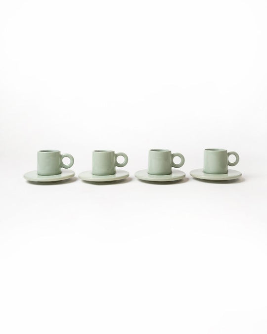 Lilo Cup and Saucer (Set of 4) Tea Green - Gift Set
