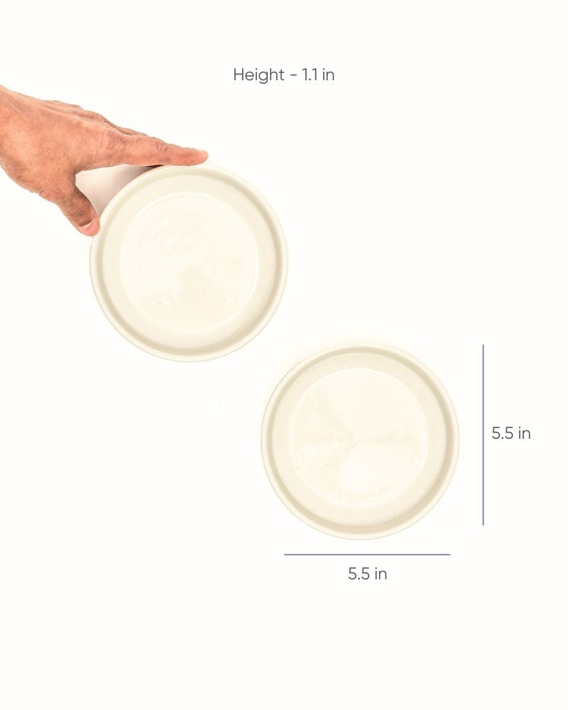 Luna 5.5in Dessert Plate Nude (Set of 2)
