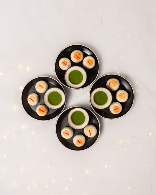 Lunar Appetiser Set Matt Black (8 Pieces)