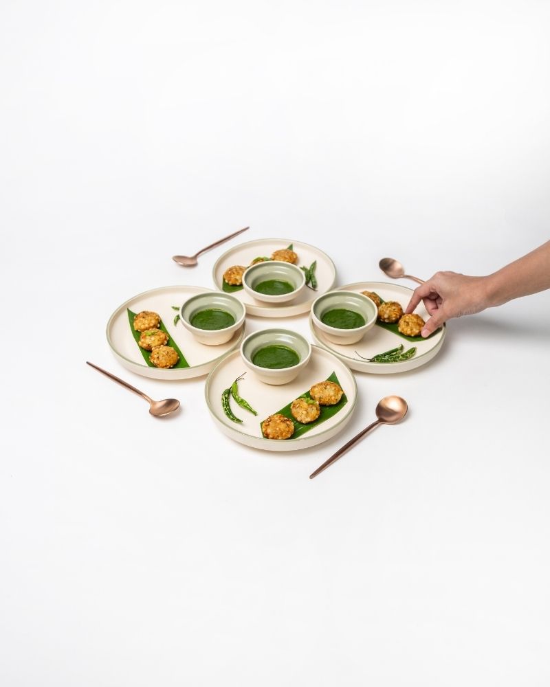 Lunar Appetiser Set Sage Green (8 Pieces)