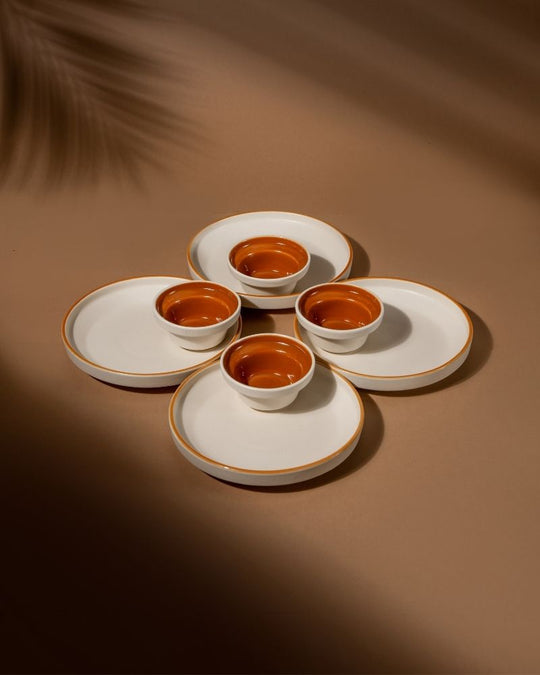 Lunar Appetiser Set Warm Brown (8 Pieces)
