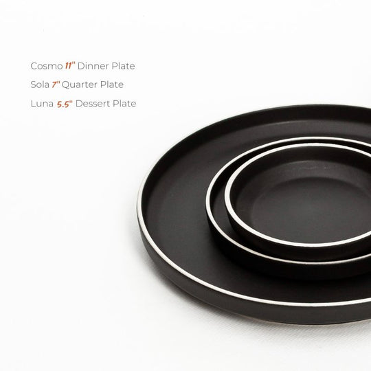 Sola Quarter Plate Sage Green Rim (Set of 2)