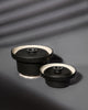 Medium & Large Eclipse Serving Bowl Main Course Serving Set Matt Black (2 Pieces)