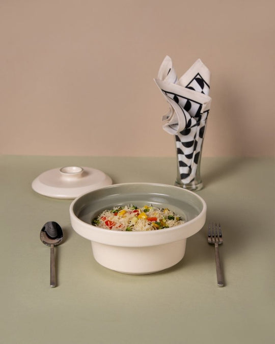 Eclipse 1150ml Medium Serving Bowl with Lid Sage Green