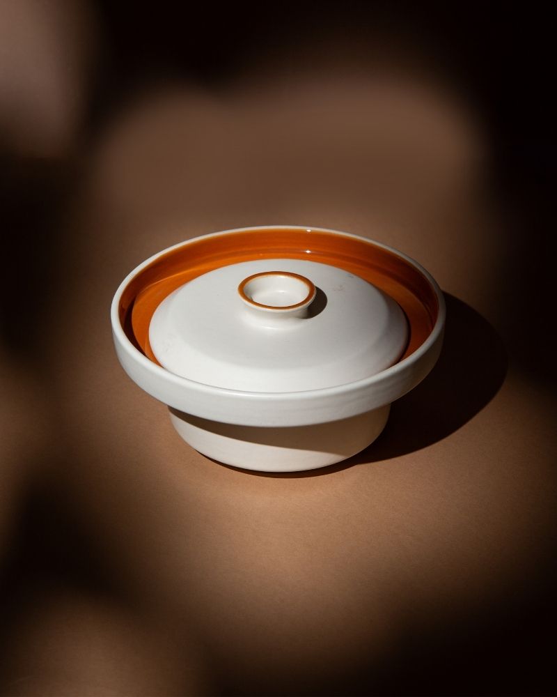 Eclipse 1150ml Medium Serving Bowl with Lid Warm Brown