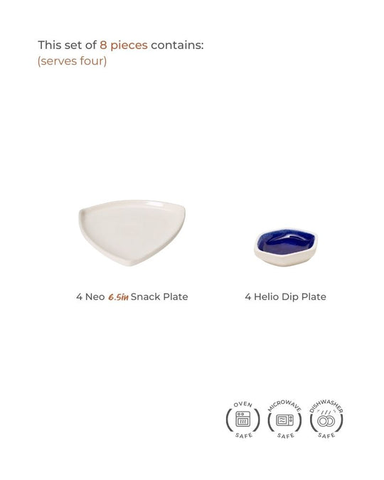 Nosh Starter Plate Set Nude (8 Pieces)