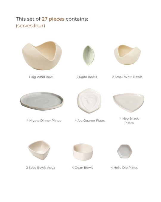 Nude Forma Dinner Spread without Accessories (27 pieces)