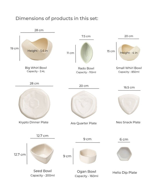 Nude Forma Dinner Spread without Accessories (27 pieces)