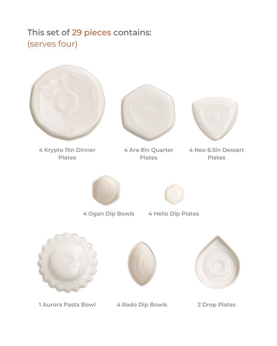 Nude Forma Dinner Spread (29 pieces)