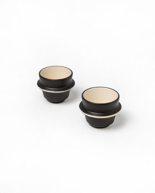 Orbit 180ml Cappuccino Cup Matt Black (Set of 2)