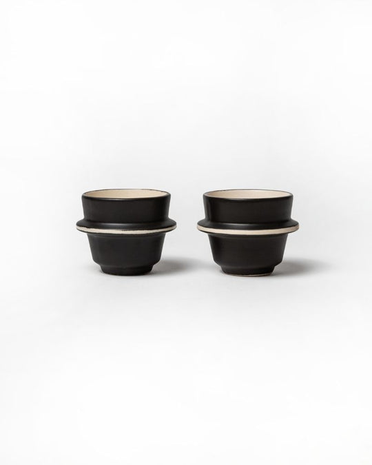 Orbit 180ml Cappuccino Cup Matt Black (Set of 2)