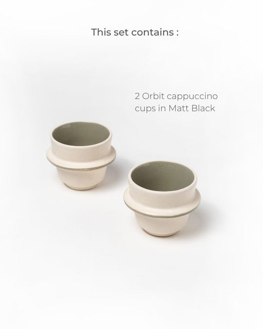 Orbit 180ml Cappuccino Cup Sage Green (Set of 2)