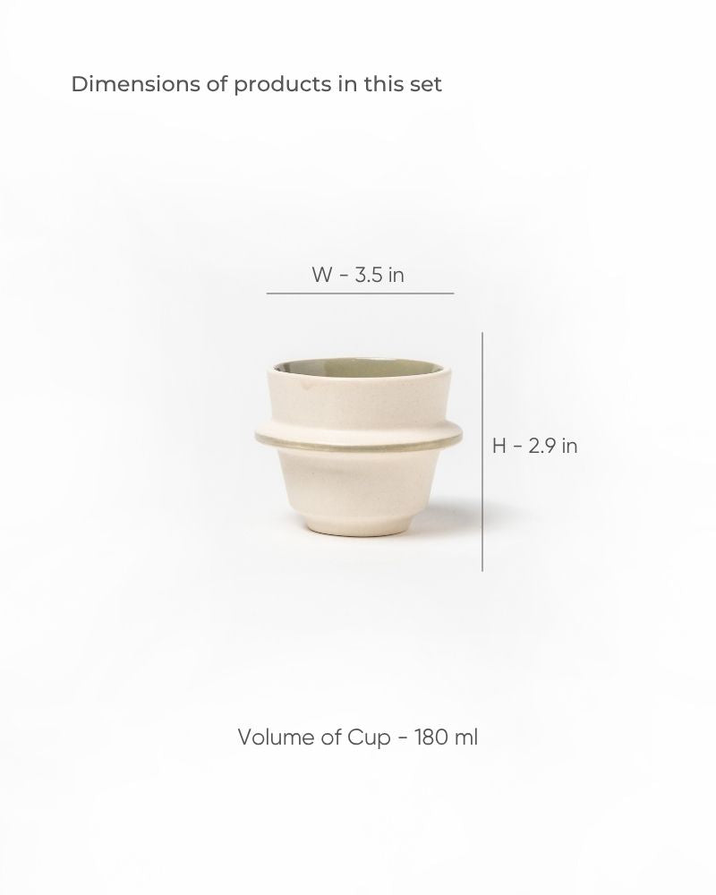 Orbit 180ml Cappuccino Cup Sage Green (Set of 2)