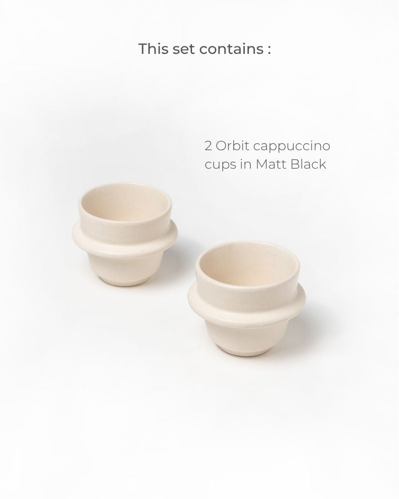 Orbit 180ml Cappuccino Cup Matt Nude (Set of 2)