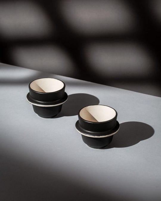 Orbit 180ml Cappuccino Cup Matt Black (Set of 2)