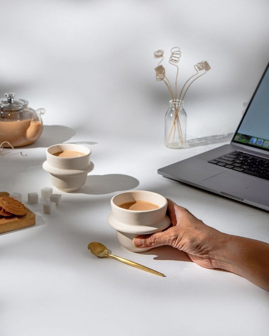 Orbit 180ml Cappuccino Cup Matt Nude (Set of 2)