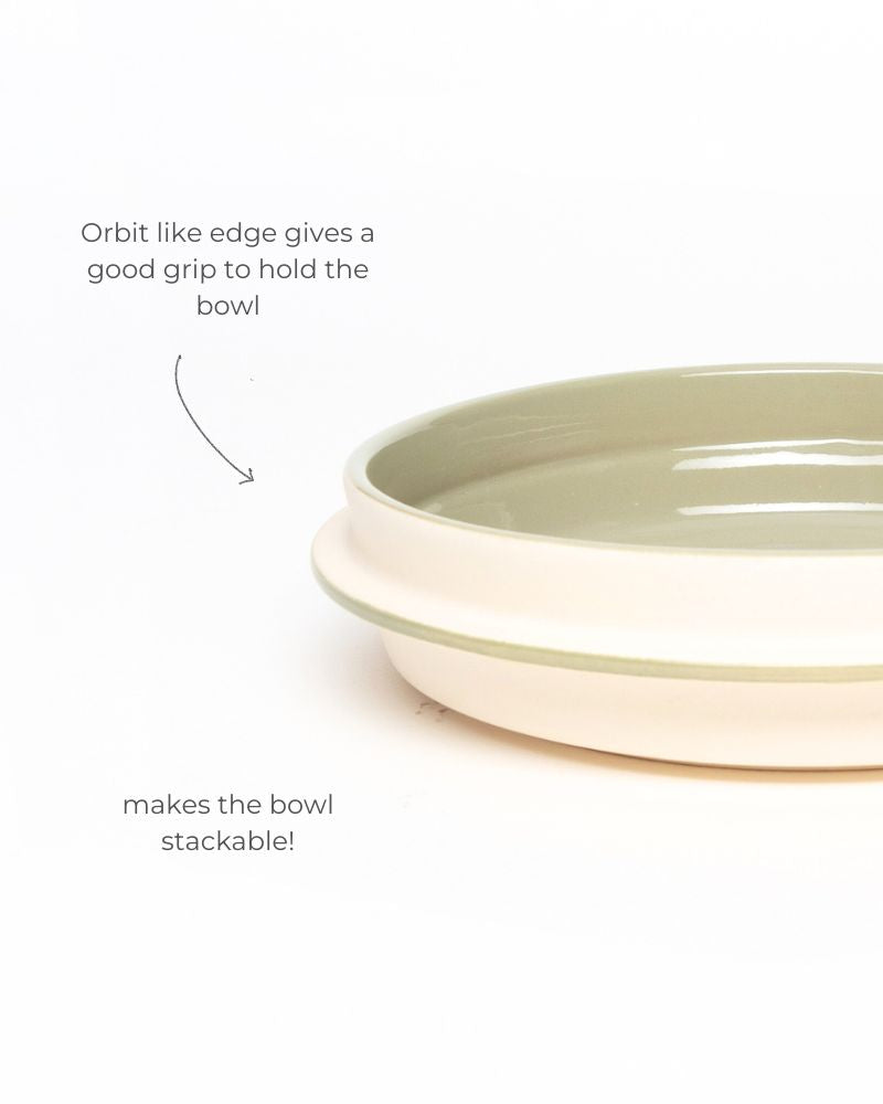Orbit 1100ml Pasta Bowl Sage Green