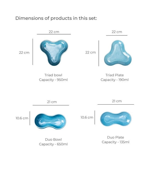 Pivot Dinner Spread Pacific Blue without Accessories (27 pieces)
