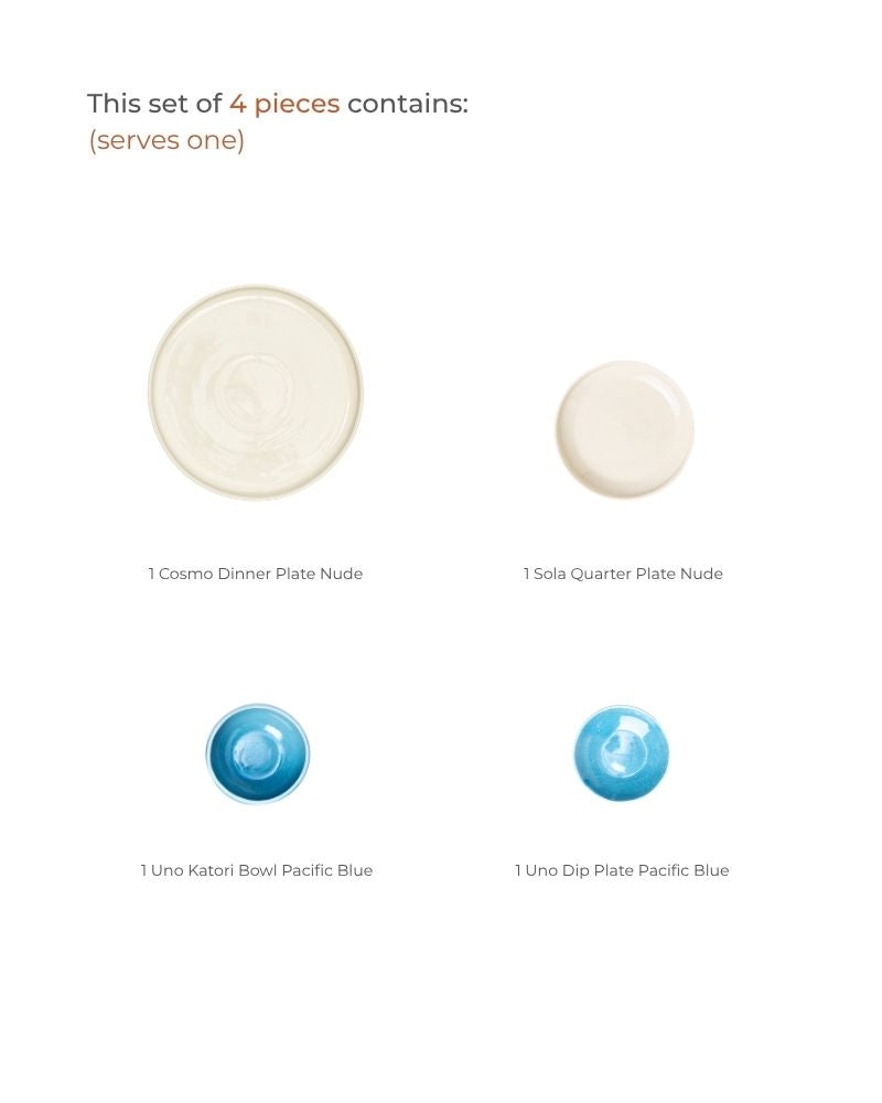 Pivot Dinner Set Pacific Blue (4 Pieces)