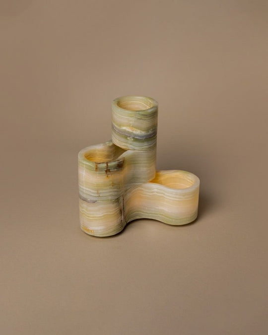 Pivot Stacking Candle Stand Onice Verde (3 Pieces)