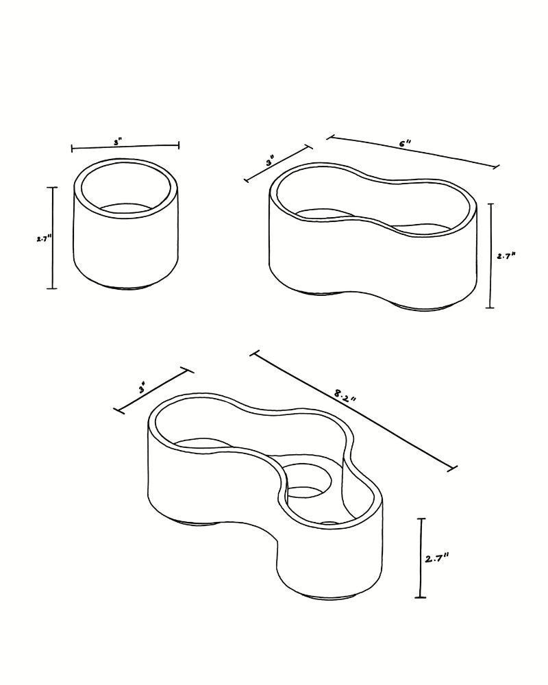 Pivot Stacking Candle Stand White Onyx (3 Pieces)