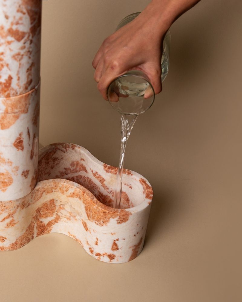 Pivot Marble Vase German Rose (4 Pieces)