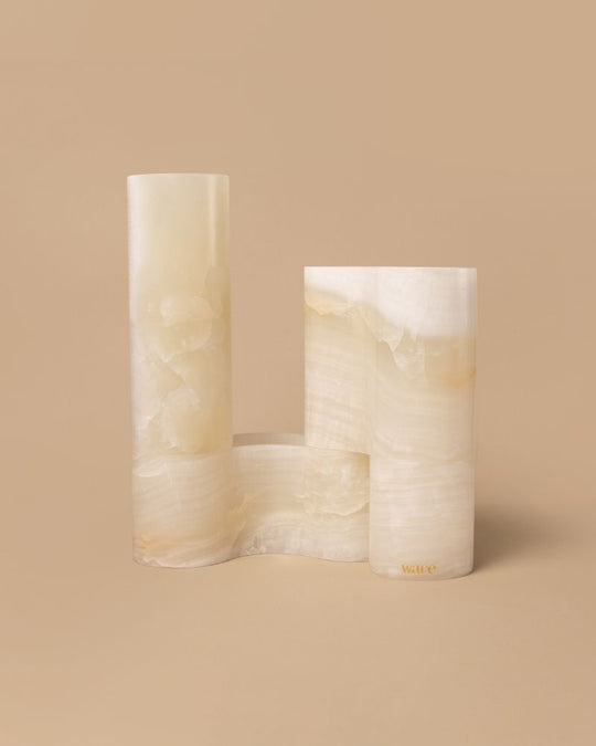 Pivot Stacking Vase White Onyx (4 Pieces)