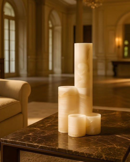 Pivot Stacking Vase White Onyx (4 Pieces)