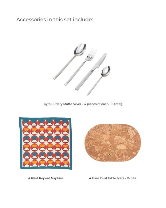 Pivot Dinner Spread Pacific Blue (55 pieces)