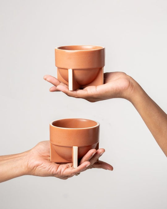 Pod 180ml Coffee Cup Matt Tan (Set of 2)