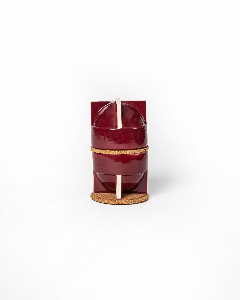 Pod 180ml Cappuccino Cup Gloss Maroon (Set of 2) - Gift Set
