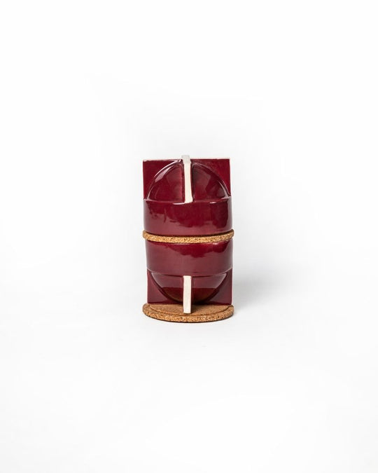 Pod 180ml Cappuccino Cup Gloss Maroon (Set of 2) - Gift Set
