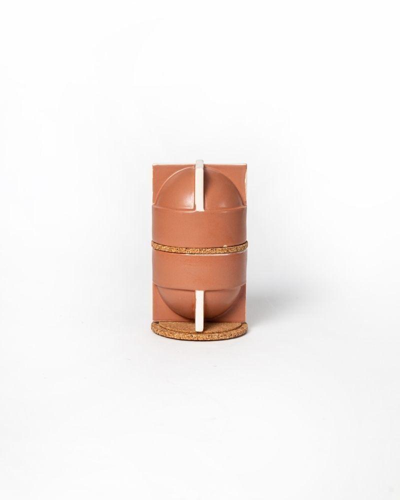 Pod 180ml Cappuccino Cup Matt Tan (Set of 2) - Gift Set