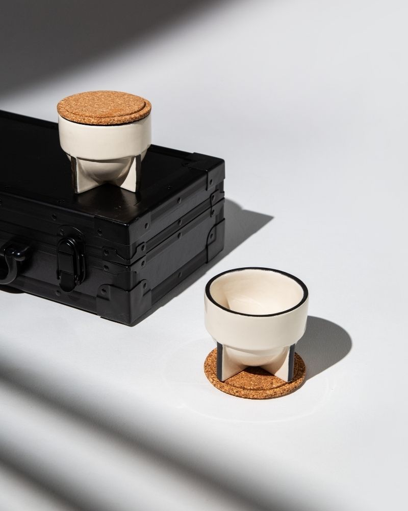 Pod 180ml Cappuccino Cup Nude (Set of 2) - Gift Set