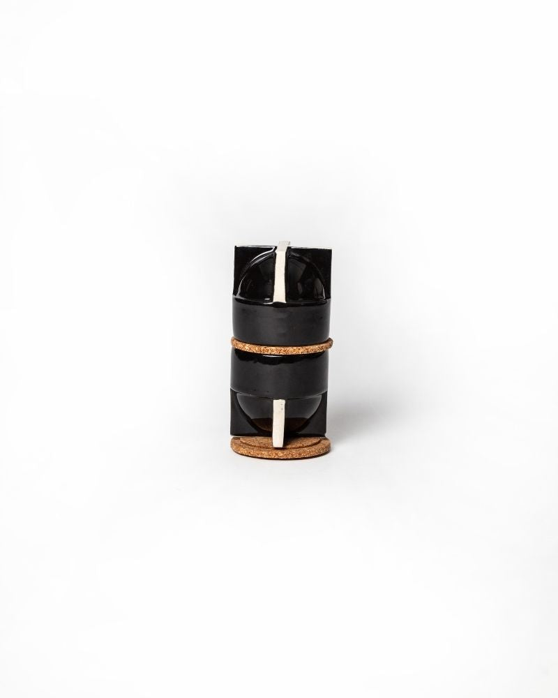 Pod 90ml Espresso Cup Gloss Black (Set of 2) - Gift Set