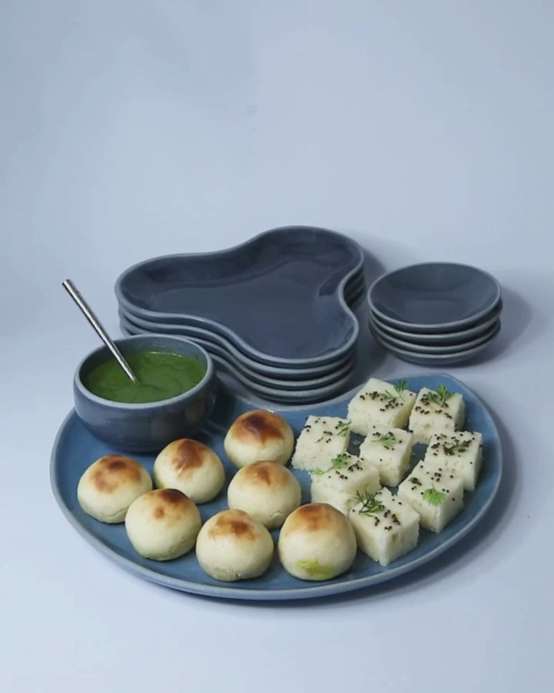 Crescent Platter Set Midnight Blue (3 Pieces)