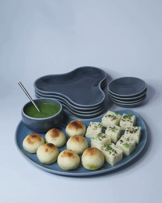 Crescent Platter Set Midnight Blue (3 Pieces)