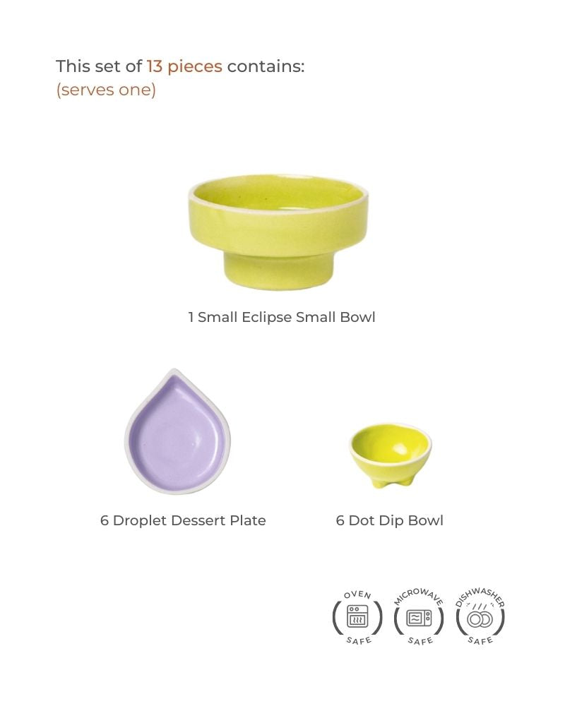 Rangoli Table Setting Lilac (13 Pieces)