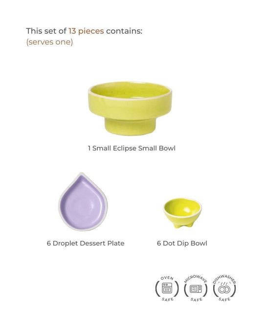 Rangoli Table Setting Lilac (13 Pieces)