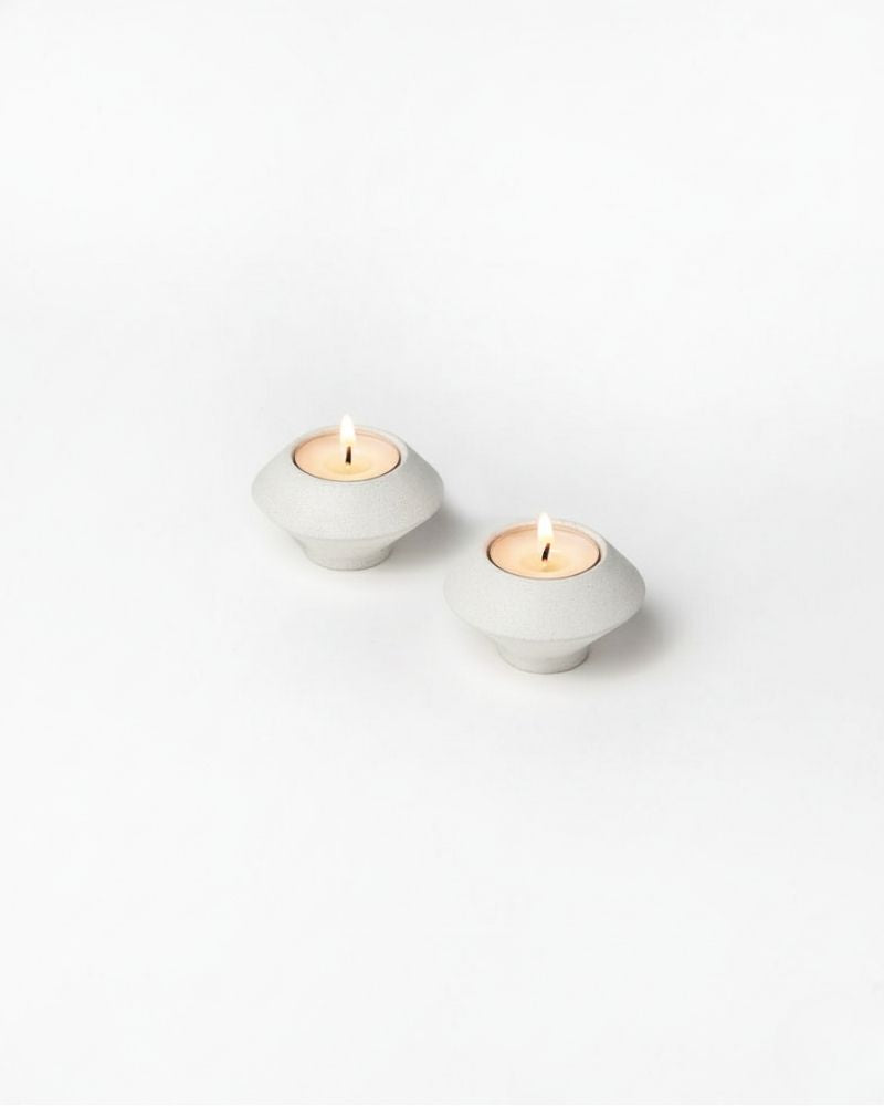 Skive Diya (Set of 2) White