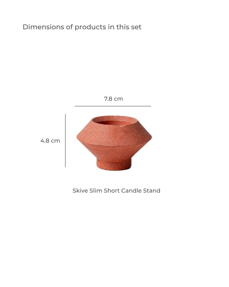 Skive Diya (Set of 2) Burnt Orange