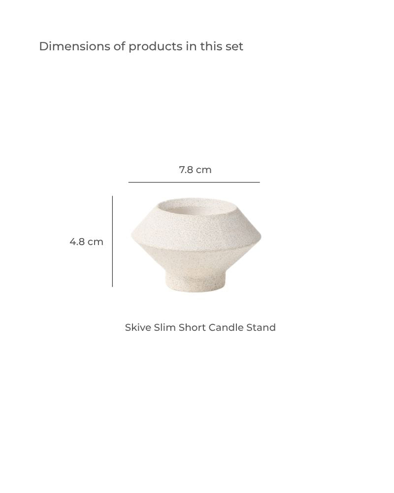 Skive Diya (Set of 2) White