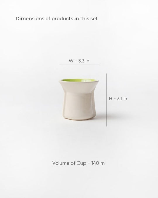 Small Flare 125ml Cup Gloss Lime Green (Set of 2)