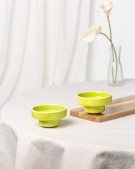 Small Eclipse 200ml Small Bowl Lime Green (In & Out) (Set of 2)