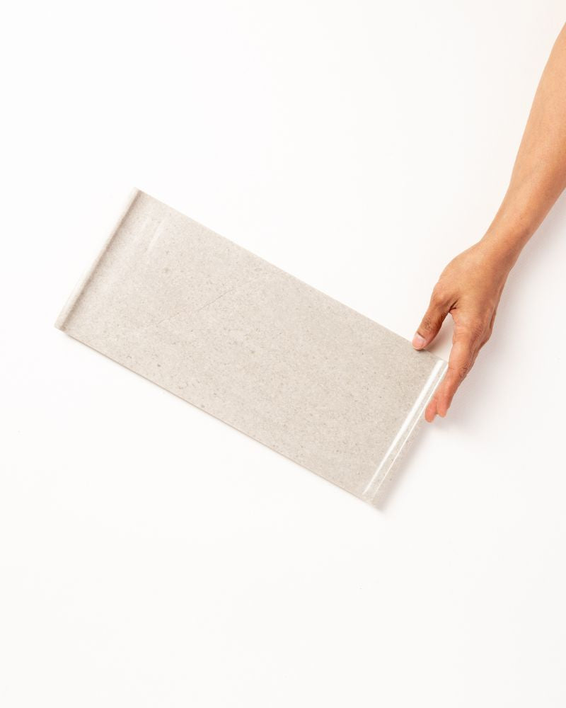 Small Lush Moon Grey Marble Tray by Ware innovations